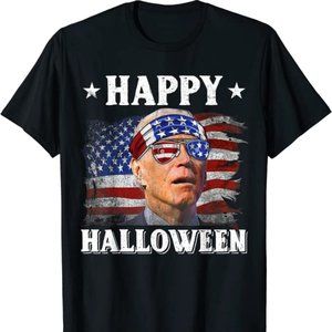 Funny Joe Biden Happy Halloween Confused 4th of July 2022 T-Shirt